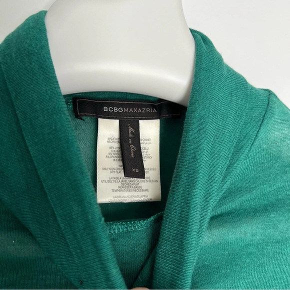 BCBGMAXAZRIA green see through turtleneck size  XS - Picture 3 of 5